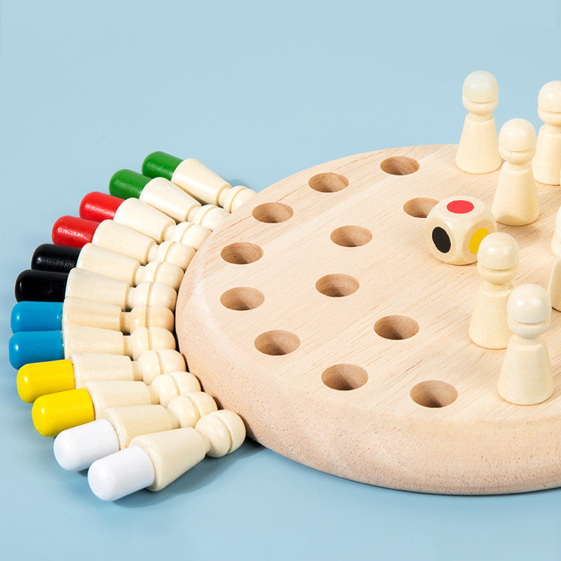 Wholesale Wooden Children's Early Education Boutique Memory Chess Kindergarten Training Focus Memory Parent Child Interaction Puzzle Toy